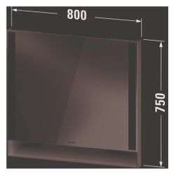 Duravit Qatego SpiegelWandmontage 65x800x750mm, Mattweiß, LED, 26W, Betätigung... DURAVIT-QA7082018180000 4067116204872 (Abb. 1)