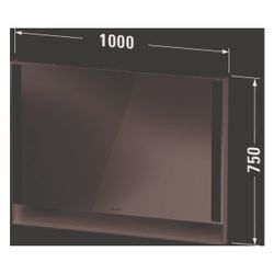 Duravit Qatego SpiegelWandmontage 65x1000x750mm, Mattweiß, LED, 29W, Betätigun... DURAVIT-QA7083018180000 4067116204995 (Abb. 1)