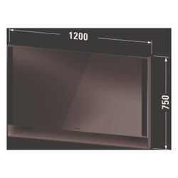 Duravit Qatego SpiegelWandmontage 65x1200x750mm, Mattweiß, LED, 32W, Betätigun... DURAVIT-QA7084018180000 4067116205114 (Abb. 1)