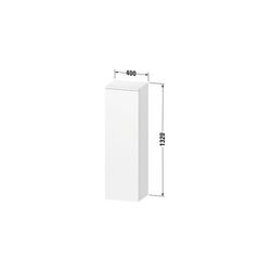 Duravit Qatego Halbhochschrank Dekor 360x400x1320mm, Basalt Matt, 1 Tür L, 3 G... DURAVIT-QA1345L43430000 4067116206166 (Abb. 1)
