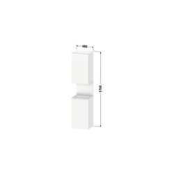 Duravit Qatego Hochschrank Dekor 360x400x1760mm Taupe Matt/Eiche Marmoriert Ma... DURAVIT-QA1346R55910010 4067116211146 (Abb. 1)