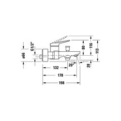 Duravit Wave Einhebel-Wannenmischer Aufputz, Chrom, S-Anschlüsse, 1/2", Stichmaß ... DURAVIT-WA5230000010 4067116105841 (Abb. 1)