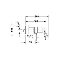 Duravit Wave Einhebel-Brausemischer Aufputz, Gold poliert, 24l/min, S-Anschlüsse,... DURAVIT-WA4230000034 4067116105735 (Abb. 1)