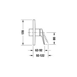 Duravit Wave Einhebel-Brausemischer Unterputz, 1 Verbraucher, Mattschwarz, 24,5l/... DURAVIT-WA4210010046 4067116105643 (Abb. 1)