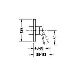 Duravit Wave Einhebelmischer Unterputz Set, 1 Verbraucher, Chrom, 1 Verbraucher, ... DURAVIT-WA4210007010 4067116105599 (Abb. 1)