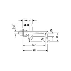 Duravit Wave Einhebel-Waschtischmischer, Bronze gebürstet, 5l/min, Hebelgriff, Au... DURAVIT-WA1070004004 4067116105445 (Abb. 1)