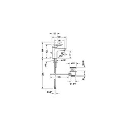 Duravit Wave Einhebel-Waschtischmischer S, Edelstahl gebürstet, 5l/min, Hebelgrif... DURAVIT-WA1010001070 4067116105100 (Abb. 1)