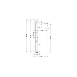 Duravit Manhattan Einhebel-Wannenmischer bodenstehend, Chrom, Höhe 920mm, Ausladu... DURAVIT-MH5250000010 4067116105025 (Abb. 1)