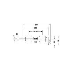 Duravit Manhattan Einhebel-Wannenmischer Aufputz, Mattschwarz, Anschlussart S-Ans... DURAVIT-MH5230000046 4067116104981 (Abb. 1)