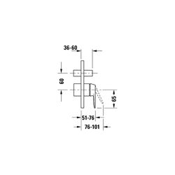 Duravit Manhattan Einhebelmischer Unterputz Set, Anzahl Verbraucher 2, Chrom, 24l... DURAVIT-MH4210008010 4067116104899 (Abb. 1)