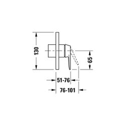 Duravit Manhattan Einhebelmischer Unterputz Set, Anzahl Verbraucher 1, Chrom, 21l... DURAVIT-MH4210007010 4067116104882 (Abb. 1)