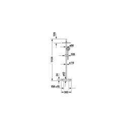 Duravit Shower Systems Duschsystem Chrom Hochglanz, Thermostat, Kopfbrause 250mm,... DURAVIT-TH4282008010 4067116316247 (Abb. 1)