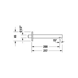 Duravit Circle Wanneneinlauf Unterputz, Chrom Hochglanz, Rosette rund, Ausladung ... DURAVIT-CE5240010010 4067116104592 (Abb. 1)