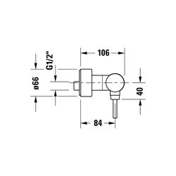 Duravit Circle Einhebel-Brausemischer Aufputz, Chrom, Anschlussart S-Anschlüsse, ... DURAVIT-CE4230000010 4067116104554 (Abb. 1)