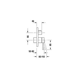 Duravit Circle Einhebel-Brausemischer Unterputz, Anzahl Verbraucher 2, Chrom, Han... DURAVIT-CE4210012010 4067116104547 (Abb. 1)