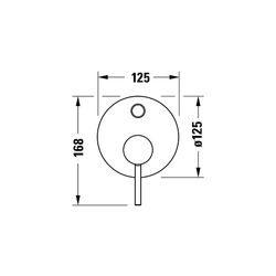 Duravit Circle Einhebelmischer Unterputz Set, 2 Verbraucher, Chrom, Wanneneinlauf... DURAVIT-CE4210008010 4067116104523 (Abb. 1)