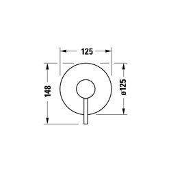 Duravit Circle Einhebelmischer Unterputz Set, 1 Verbraucher, Chrom, 1 Verbraucher... DURAVIT-CE4210007010 4067116104516 (Abb. 1)