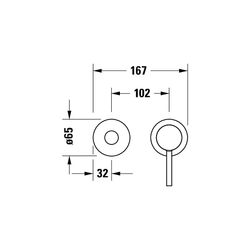 Duravit Circle Einhebel-Waschtischmischer, Chrom 5,5l/min, Hebelgriff, Ausladung ... DURAVIT-CE1070004010 4067116104486 (Abb. 1)