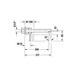Duravit Circle Einhebel-Waschtischmischer, Chrom 5,5l/min, Hebelgriff, Ausladung ... DURAVIT-CE1070004010 4067116104486 (Abb. 1)