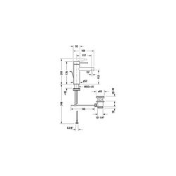 Duravit Circle Einhebel-Waschtischmischer M, Chrom 4,5l/min, mit Garnitur, Hebelg... DURAVIT-CE1020001010 4067116104356 (Abb. 1)