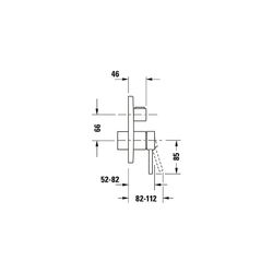Duravit Circle Einhebel-Brausemischer Unterputz, Anzahl Verbraucher 2, Chrom, Han... DURAVIT-CE4210012010 4067116104547 (Abb. 1)