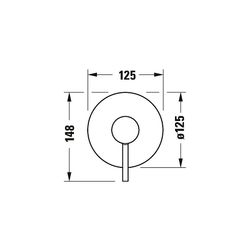 Duravit Circle Einhebelmischer Unterputz Set, 1 Verbraucher, Chrom, 1 Verbraucher... DURAVIT-CE4210007010 4067116104516 (Abb. 1)