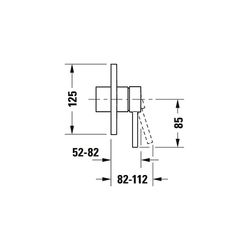 Duravit Circle Einhebelmischer Unterputz Set, 1 Verbraucher, Chrom, 1 Verbraucher... DURAVIT-CE4210007010 4067116104516 (Abb. 1)