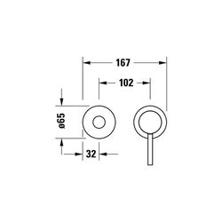 Duravit Circle Einhebel-Waschtischmischer, Chrom 5,5l/min, Hebelgriff, Ausladung ... DURAVIT-CE1070004010 4067116104486 (Abb. 1)