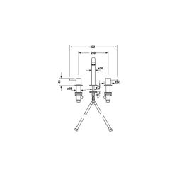 Duravit Circle 3-Loch Waschtischarmatur Keramikmischsystem, Chrom HG, Ausladung 1... DURAVIT-CE1060005010 4067116104462 (Abb. 1)