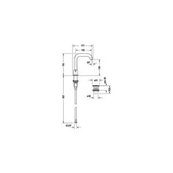 Duravit Circle 3-Loch Waschtischarmatur Keramikmischsystem, Chrom HG, Ausladung 1... DURAVIT-CE1060005010 4067116104462 (Abb. 1)