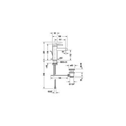 Duravit Circle Einhebel-Waschtischmischer M, Chrom 4,5l/min, mit Garnitur, Hebelg... DURAVIT-CE1020001010 4067116104356 (Abb. 1)
