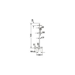 Duravit Shower Systems Duschsystem Gold poliert, Thermostat, Kopfbrause 250mm, 9l... DURAVIT-TH4282008034 4067116316339 (Abb. 1)