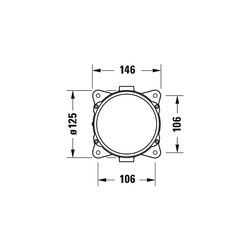 Duravit Grundkörper, Montageart auf Rohfußboden, Wannenmischer bodenstehend... DURAVIT-GK5900008000 4067116104615 (Abb. 1)