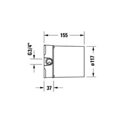 Duravit Grundkörper, Montageart auf Rohfußboden, Wannenmischer bodenstehend... DURAVIT-GK5900008000 4067116104615 (Abb. 1)