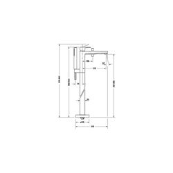 Duravit Manhattan Einhebel-Wannenmischer bodenstehend, Chrom, Höhe 920mm, Ausladu... DURAVIT-MH5250000010 4067116105025 (Abb. 1)