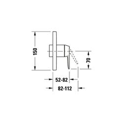Duravit Manhattan Einhebel-Brausemischer Unterputz, Anzahl Verbraucher 1, Mattsch... DURAVIT-MH4210010046 4067116104912 (Abb. 1)