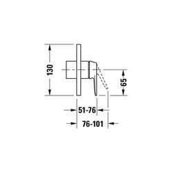 Duravit Manhattan Einhebelmischer Unterputz Set, Anzahl Verbraucher 1, Chrom, 21l... DURAVIT-MH4210007010 4067116104882 (Abb. 1)