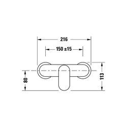 Duravit Wave Einhebel-Brausemischer Aufputz, Gold poliert, 24l/min, S-Anschlüsse,... DURAVIT-WA4230000034 4067116105735 (Abb. 1)