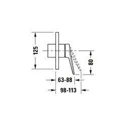 Duravit Wave Einhebelmischer Unterputz Set, 1 Verbraucher, Chrom, 1 Verbraucher, ... DURAVIT-WA4210007010 4067116105599 (Abb. 1)