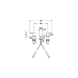 Duravit Wave 3-Loch Waschtischarmatur Keramikmischsystem, ohne Zugstange, Gold po... DURAVIT-WA1060005034 4067116105414 (Abb. 1)
