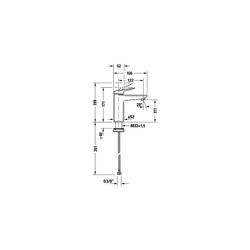 Duravit Wave Einhebel-Waschtischmischer M, Edelstahl gebürstet, 5l/min, Hebelgrif... DURAVIT-WA1020002070 4067116105292 (Abb. 1)