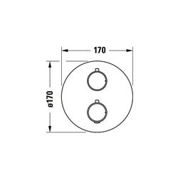 Duravit Thermostatarmaturen Thermostat Unterputz Set, 2 Verbraucher, Chrom, 24l/m... DURAVIT-TH4200008010 4067116113570 (Abb. 1)