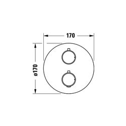 Duravit Thermostatarmaturen Thermostat Unterputz Set, 2 Verbraucher, Chrom, 24l/m... DURAVIT-TH4200008010 4067116113570 (Abb. 1)
