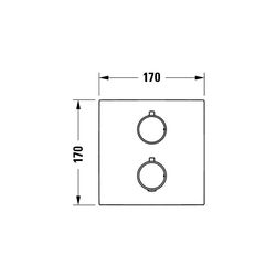 Duravit Thermostatarmaturen Thermostat Unterputz Set, 2 Verbraucher, Chrom, 24l/m... DURAVIT-TH4200007010 4067116113563 (Abb. 1)