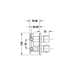 Duravit Thermostatarmaturen Thermostat Unterputz Set, 2 Verbraucher, Chrom, 24l/m... DURAVIT-TH4200007010 4067116113563 (Abb. 1)