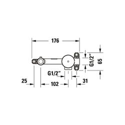Duravit Grundkörper Unterputz, Universal Ersatzteil... DURAVIT-GK1900004000 4067116316230 (Abb. 1)