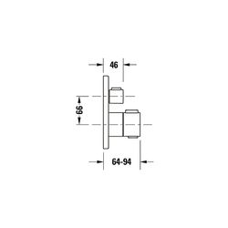 Duravit Thermostatarmaturen Thermostat Unterputz, 2 Verbraucher, Chrom, 20, 5l/mi... DURAVIT-TH4200014010 4067116316414 (Abb. 1)
