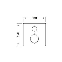 Duravit Thermostatarmaturen Thermostat Unterputz, 1 Verbraucher, Chrom 20, 5l/min... DURAVIT-TH4200015010 4067116316469 (Abb. 1)