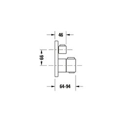 Duravit Thermostatarmaturen Thermostat Unterputz, 1 Verbraucher, Chrom 20, 5l/min... DURAVIT-TH4200015010 4067116316469 (Abb. 1)