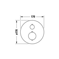Duravit Thermostatarmaturen Thermostat Unterputz, 2 Verbraucher, Chrom, 20, 5l/mi... DURAVIT-TH4200014010 4067116316414 (Abb. 1)